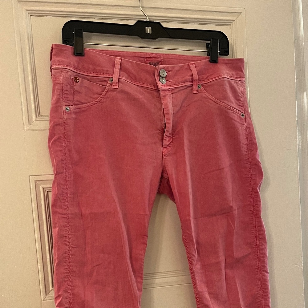 Hudson Jeans Collin Midrise Skinny Pink jeans 31
